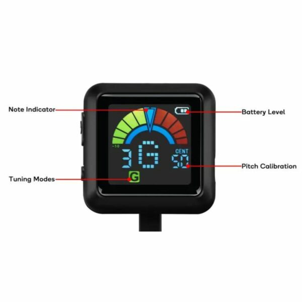 Digital Clip-On Guitar Tuner | Rechargeable String Chromatic Instrument Tuner 3