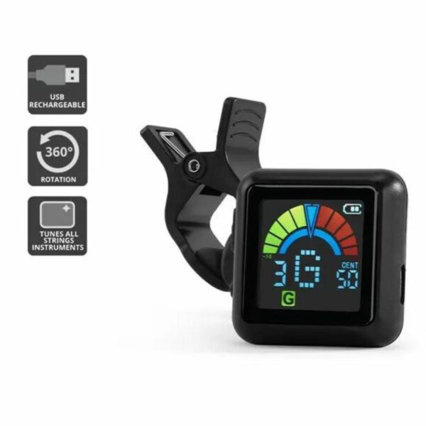 Digital Clip-On Guitar Tuner | Rechargeable String Chromatic Instrument Tuner 2